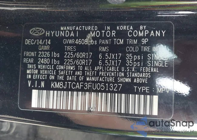 KM8JTCAF3FU051327: 42344558