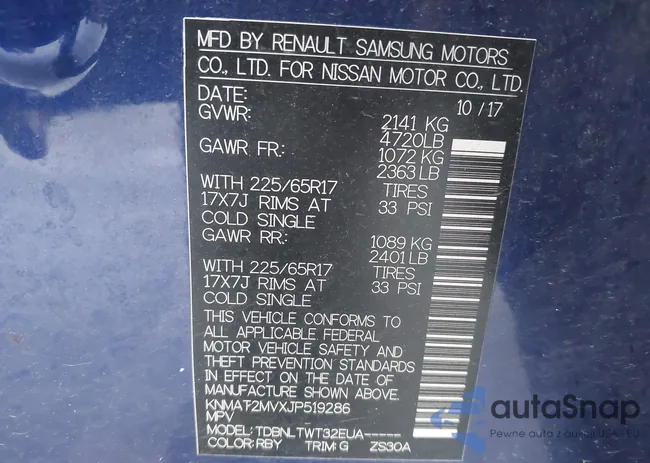 KNMAT2MVXJP519286: 42344576