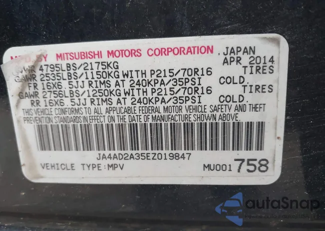 JA4AD2A35EZ019847: 42344599