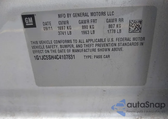 1G1JC5SH4C4107831: 42344605