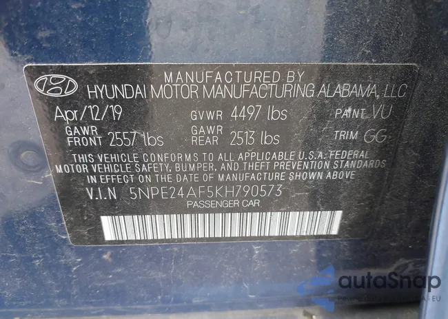 5NPE24AF5KH790573: 42344652