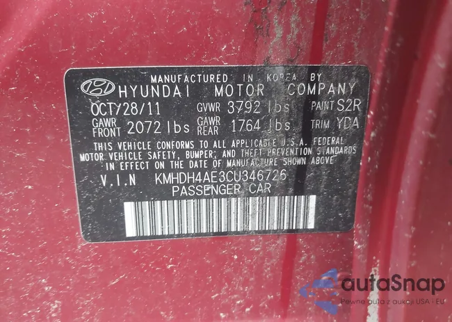 KMHDH4AE3CU346726: 42344680