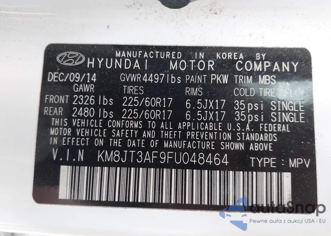 KM8JT3AF9FU048464: 42343894