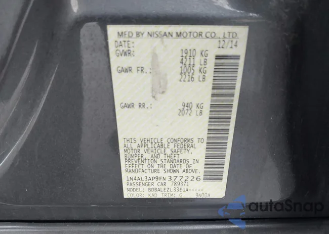 1N4AL3AP9FN377226: 42344042