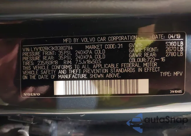 LYV102RK3KB380784: 42344137