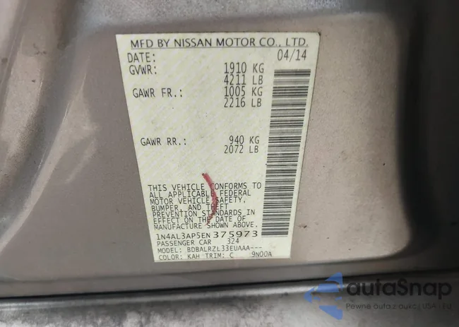 1N4AL3AP5EN375973: 42345168