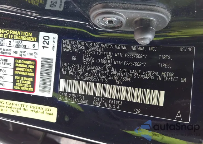 5TDYK3DC9GS741435: 42345368