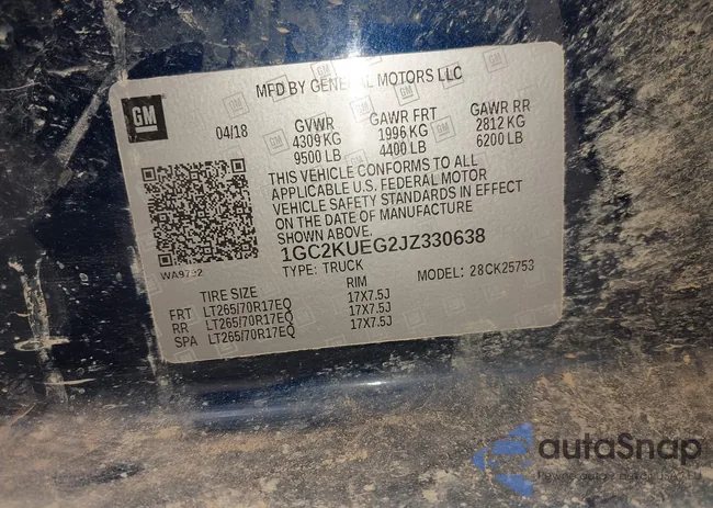 1GC2KUEG2JZ330638: 42345446