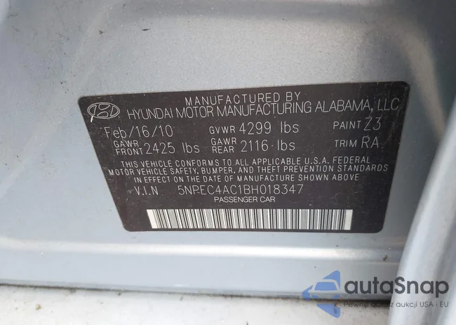 5NPEC4AC1BH018347: 42345459