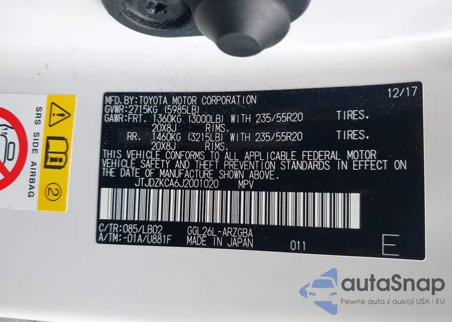 JTJDZKCA6J2001020: 42345498