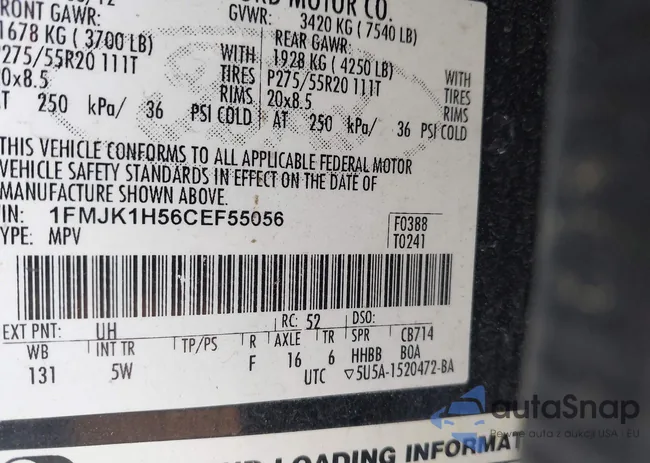 1FMJK1H56CEF55056: 42345545