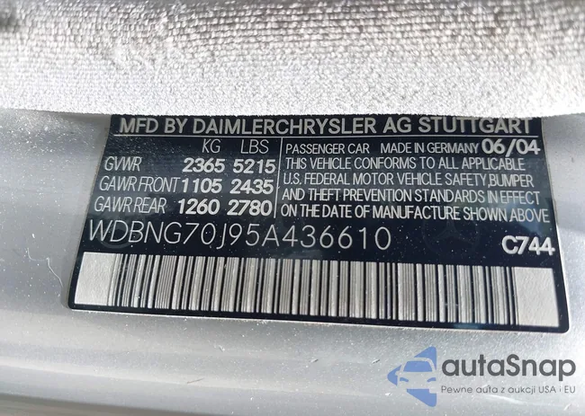 WDBNG70J95A436610: 42345562