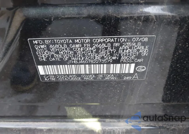 JTHBJ46G782273579: 42345669