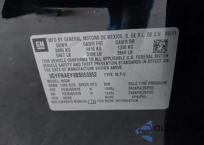 3GYFNAEY9BS653352: 42345078