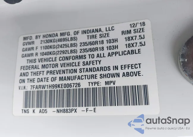 7FARW1H99KE006726: 42346191