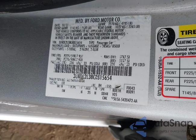 3LNDL2L38CR815654: 42346347