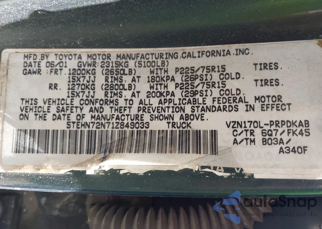 5TEHN72N71Z849033: 42346443