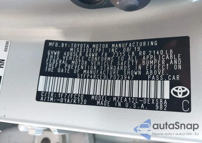 5YFP4RCE9LP023947: 42346501