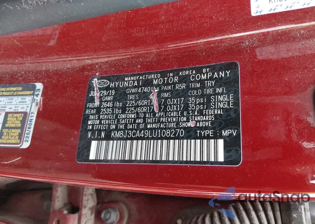 KM8J3CA49LU108270: 42346510