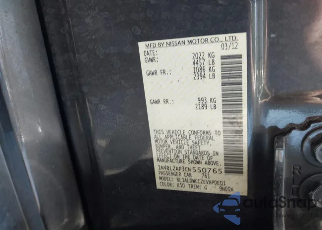 1N4BL2AP3CN550765: 42346648