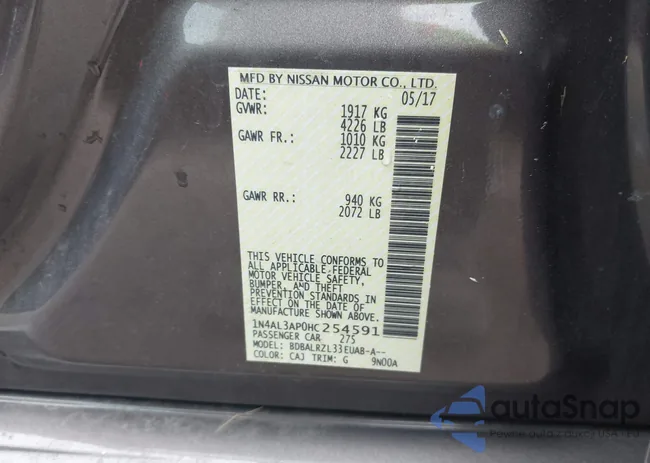 1N4AL3AP0HC254591: 42345844