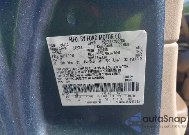 1FMCU0EG3BKA24500: 42346074