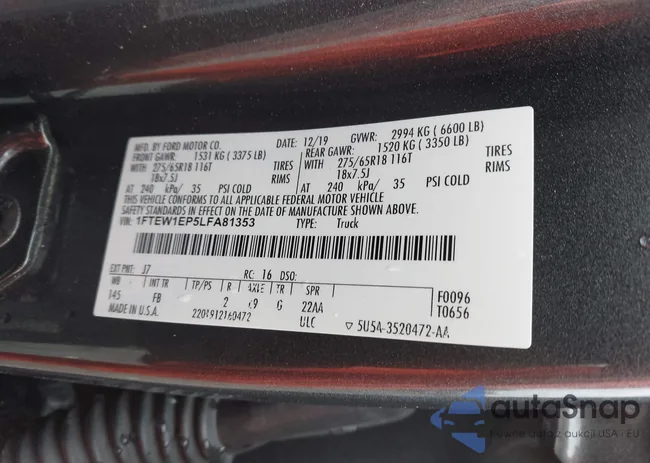 1FTEW1EP5LFA81353: 42346107