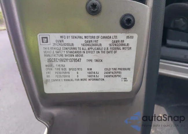 2GCEC19V2Y1378547: 42347203