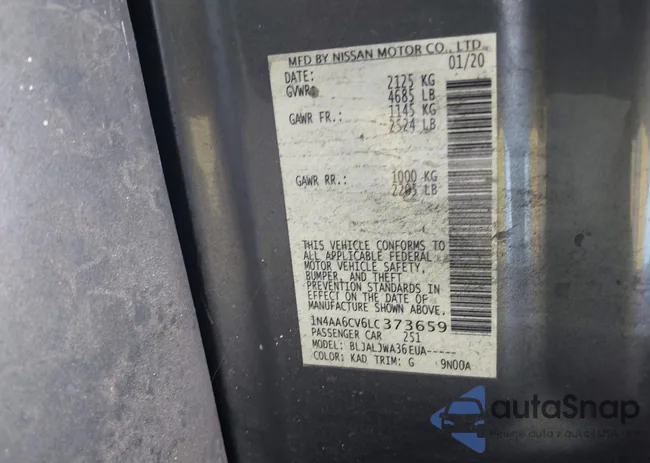 1N4AA6CV6LC373659: 42347264