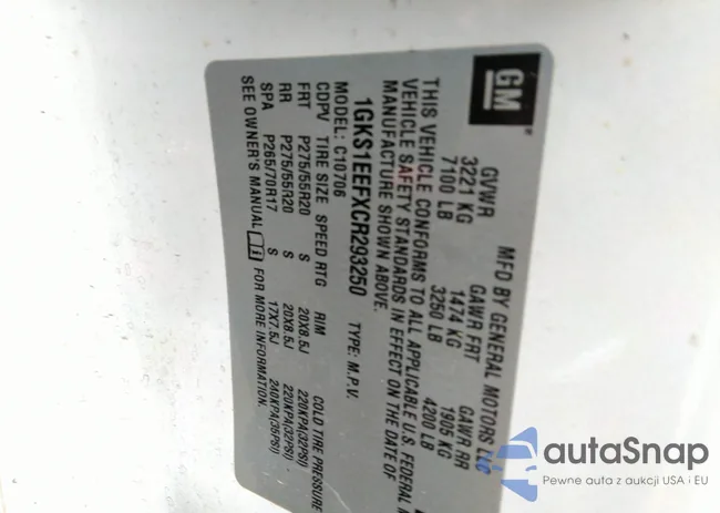 1GKS1EEFXCR293250: 42347294