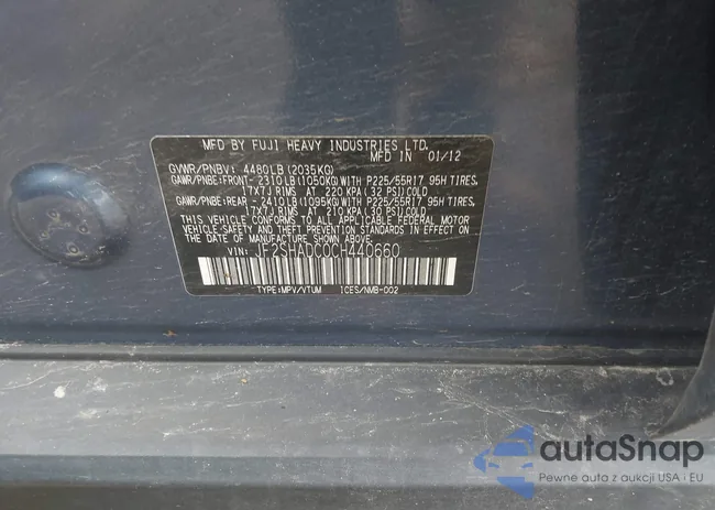 JF2SHADC0CH440660: 42347404