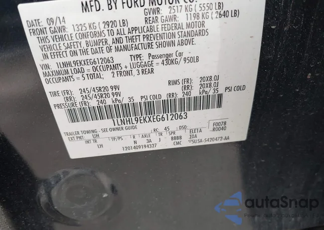 1LNHL9EKXEG612063: 42347630