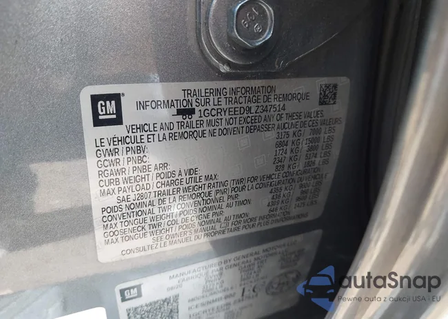 1GCRYEED9LZ347514: 42347641