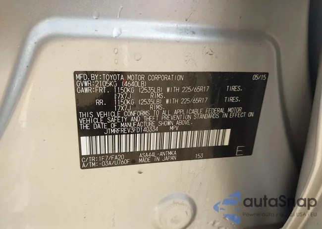 JTMRFREV3FD140334: 42346844