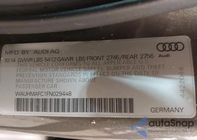 WAUHMAFC1FN029448: 42346924