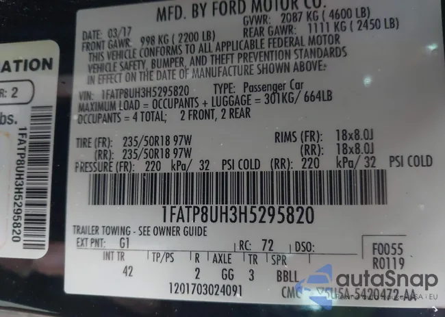 1FATP8UH3H5295820: 42346977