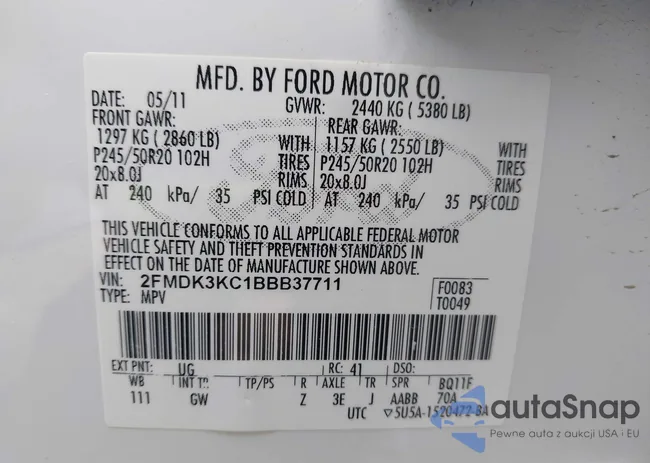 2FMDK3KC1BBB37711: 42348267