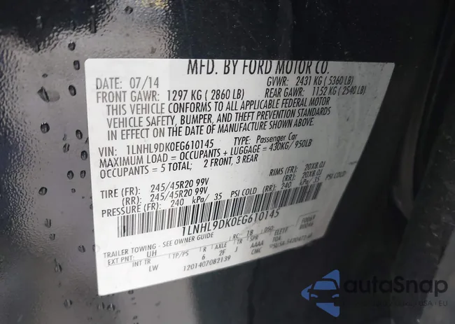 1LNHL9DK0EG610145: 42348345