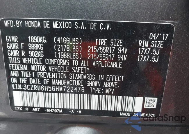 3CZRU6H56HM722476: 42348397