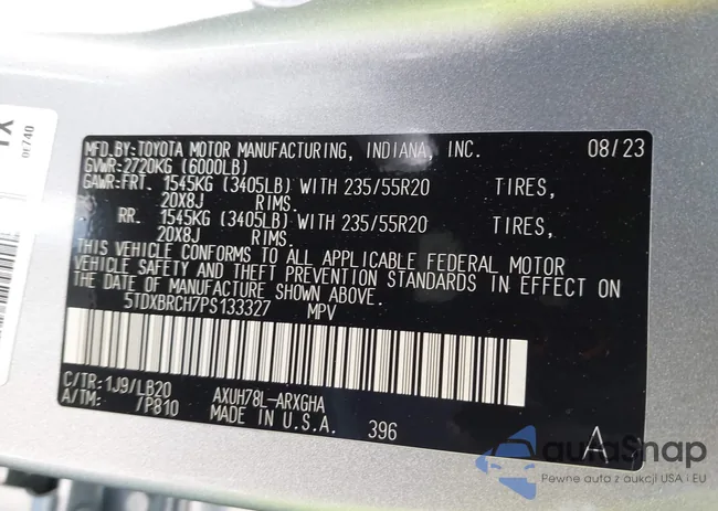 5TDXBRCH7PS133327: 42348430