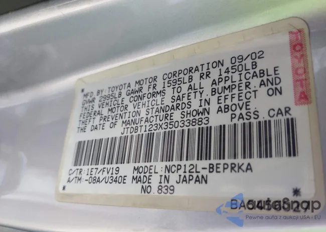 JTDBT123X35033883: 42348469