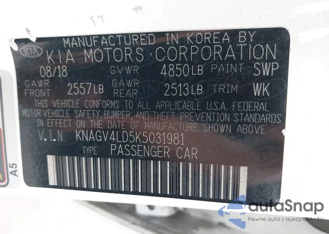 KNAGV4LD5K5031981: 42348537