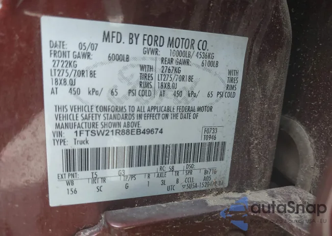 1FTSW21R88EB49674: 42348656