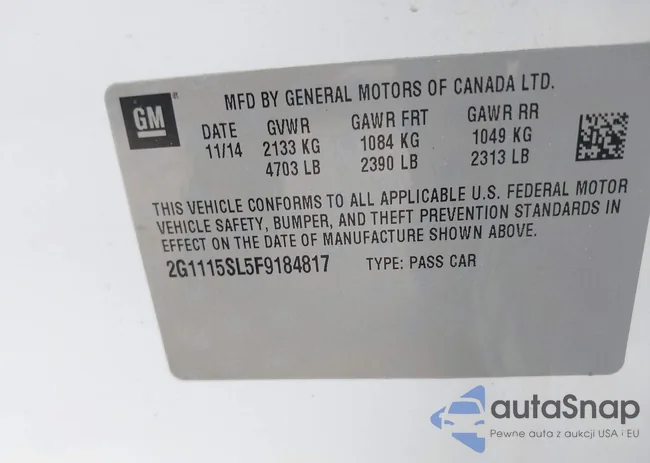 2G1115SL5F9184817: 42348664