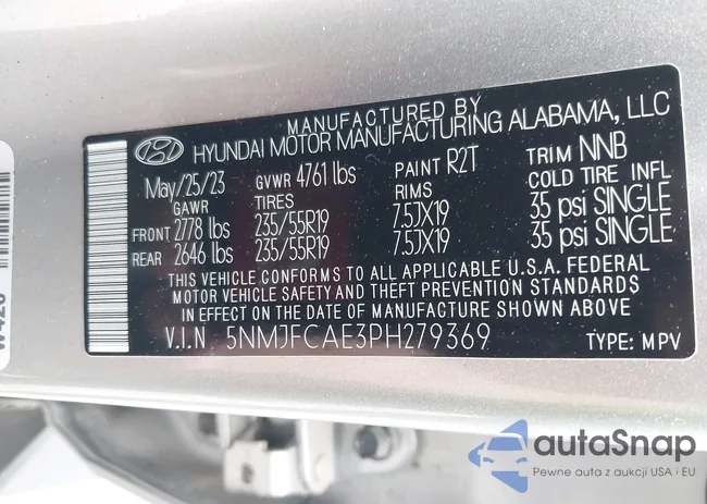 5NMJFCAE3PH279369: 42347750