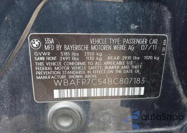 WBAFR7C54BC807183: 42347810