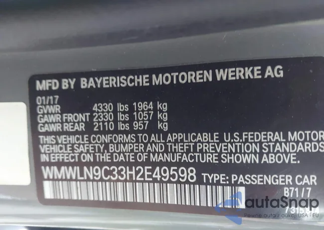 WMWLN9C33H2E49598: 42347879