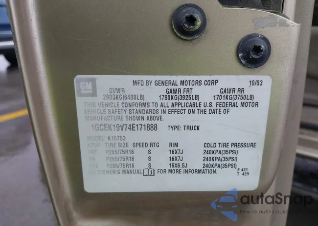 1GCEK19V74E171888: 42347952