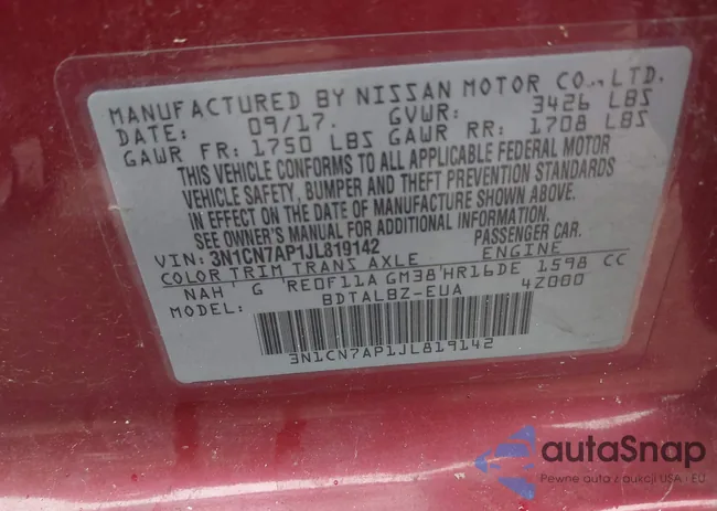 3N1CN7AP1JL819142: 42348103