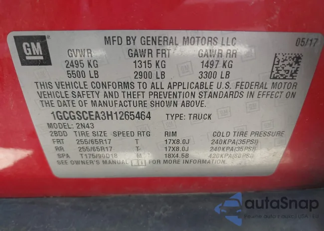 1GCGSCEA3H1265464: 42349172